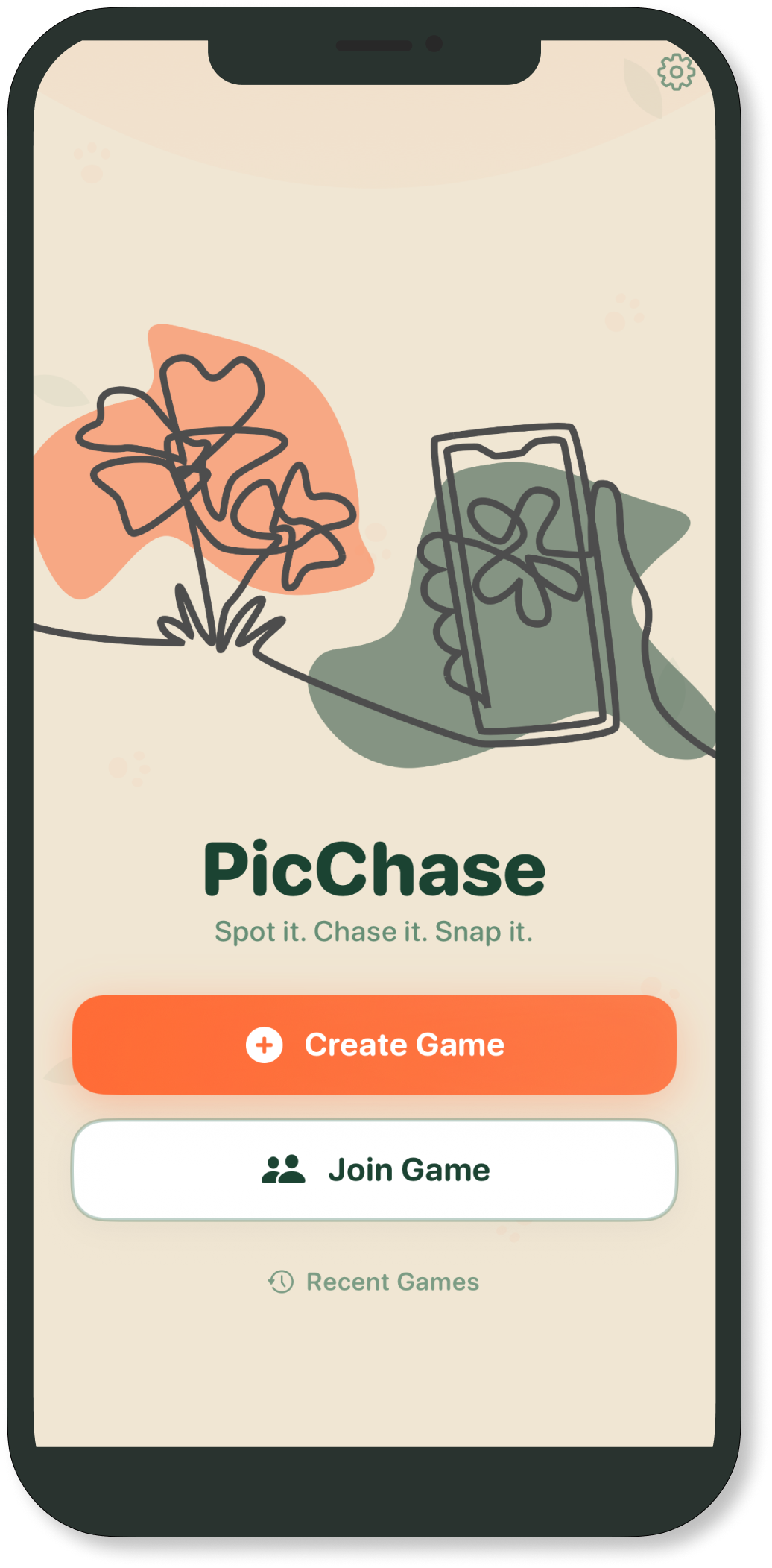 PicChase home screen